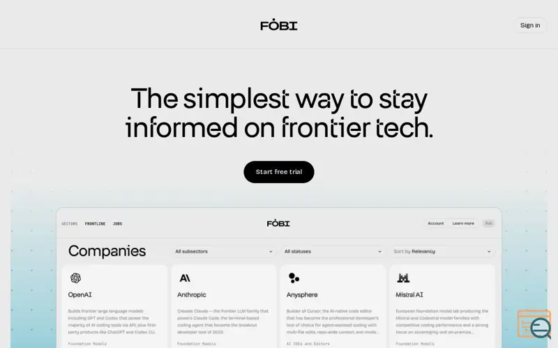 Screenshot of Fobi