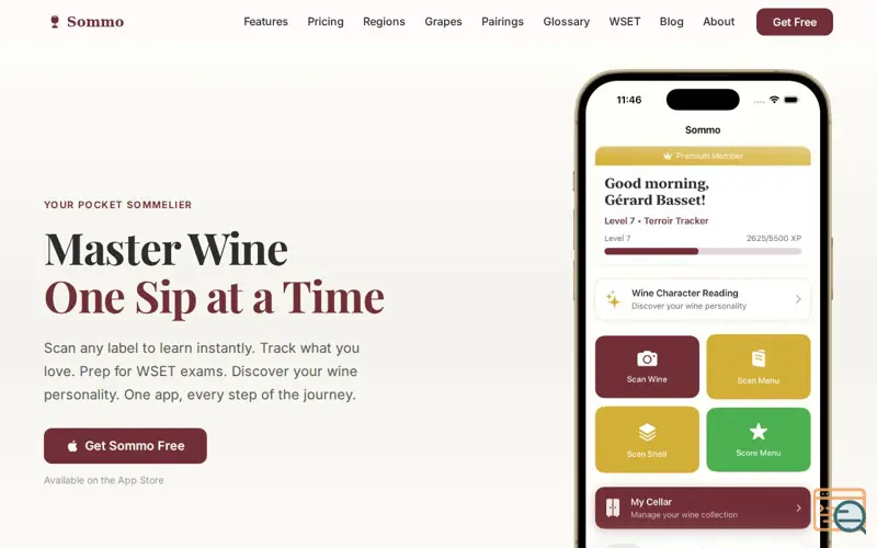 Screenshot of Sommo: All-in-One AI Wine App