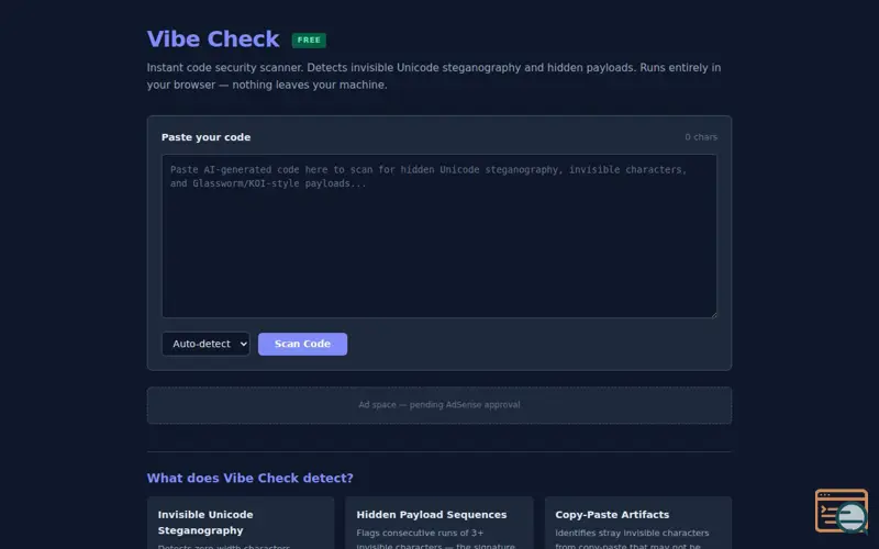 Screenshot of Vibe Check