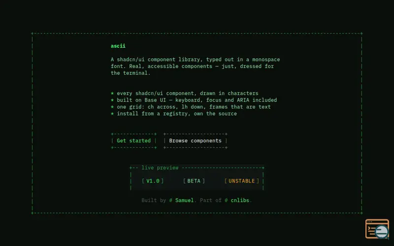 Screenshot of ASCII/cnlibs