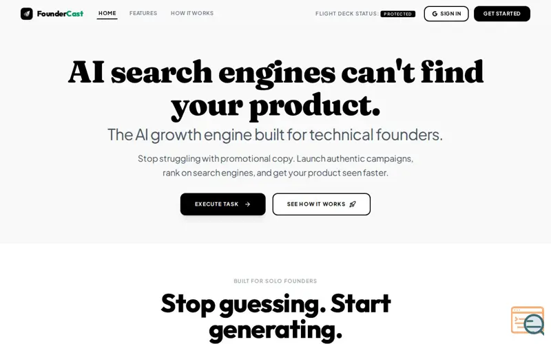 Screenshot of Foundercast