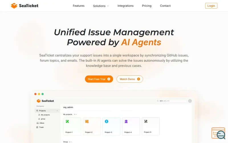 Screenshot of SeaTicket
