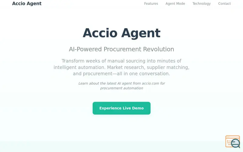 Screenshot of Accio Agent