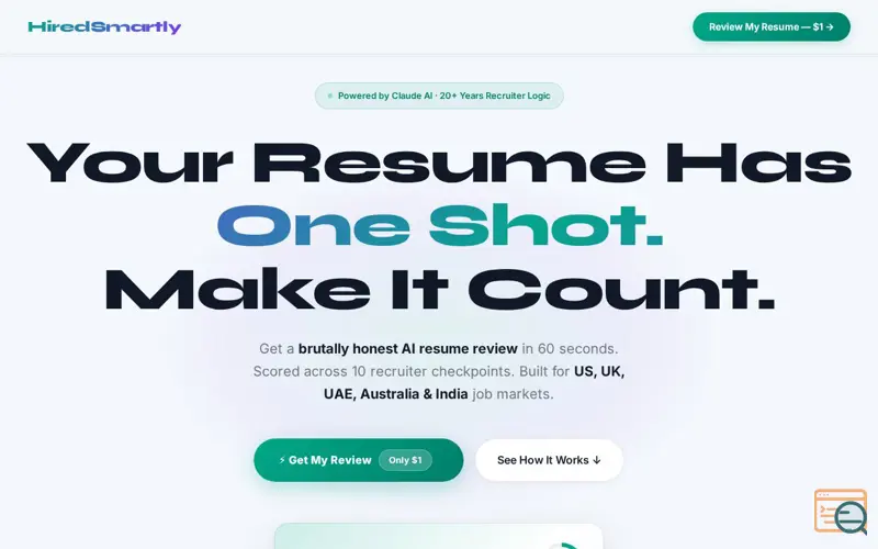 Screenshot of HiredSmartly