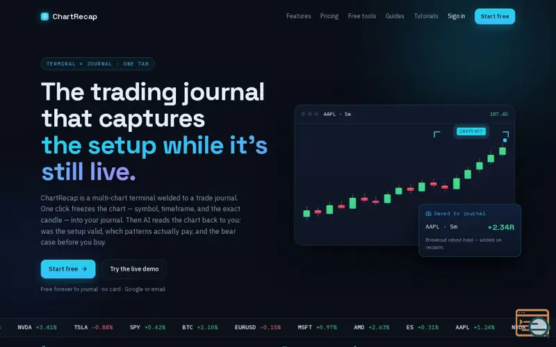 Screenshot of ChartRecap