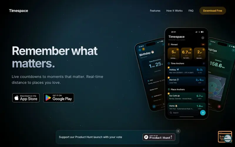 Screenshot of Timespace