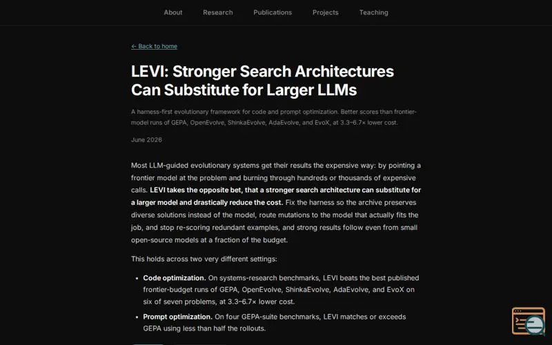 Screenshot of Levi