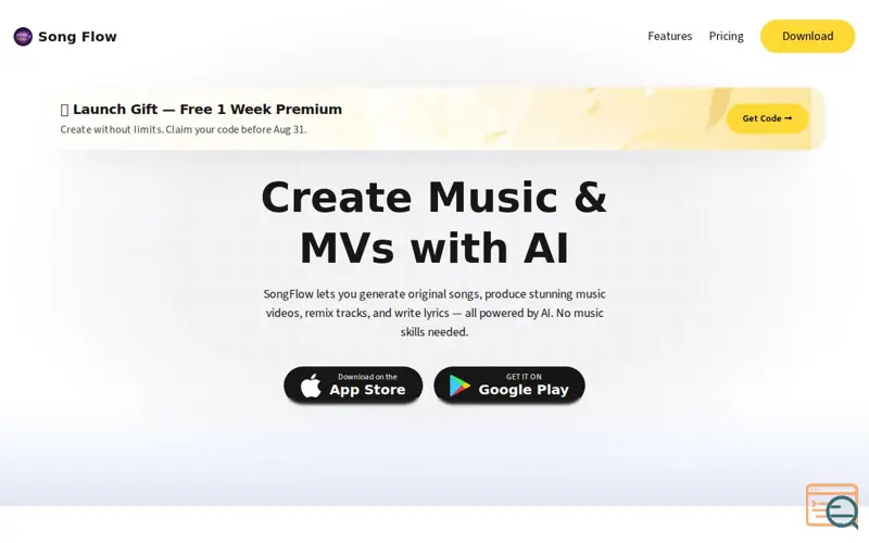 Screenshot of Song Flow