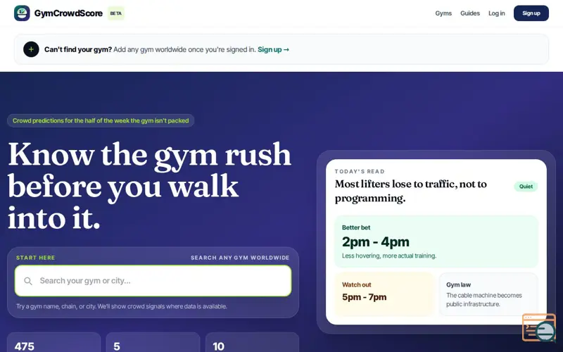 Screenshot of Gym Crowd Score