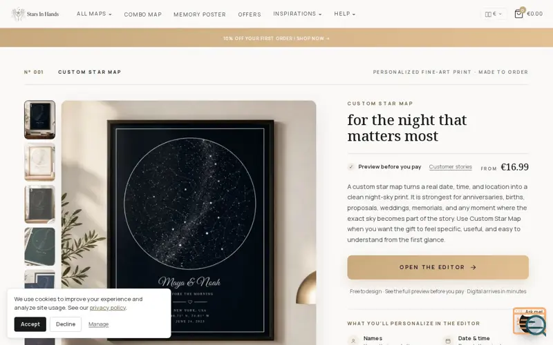Screenshot of Custom Star Map
