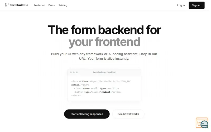 Screenshot of formbuild.io