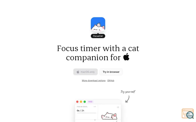 Screenshot of FocusCat: Focus Timer with a Cat :)