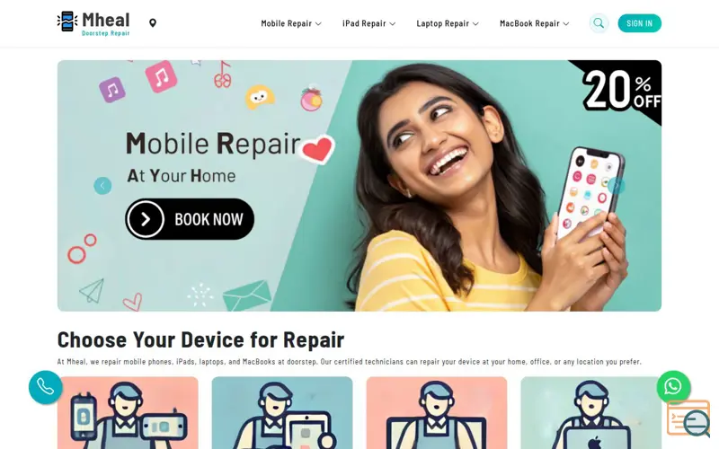 Screenshot of Mheal