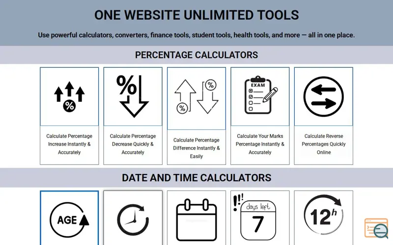 Screenshot of freecalctools.net