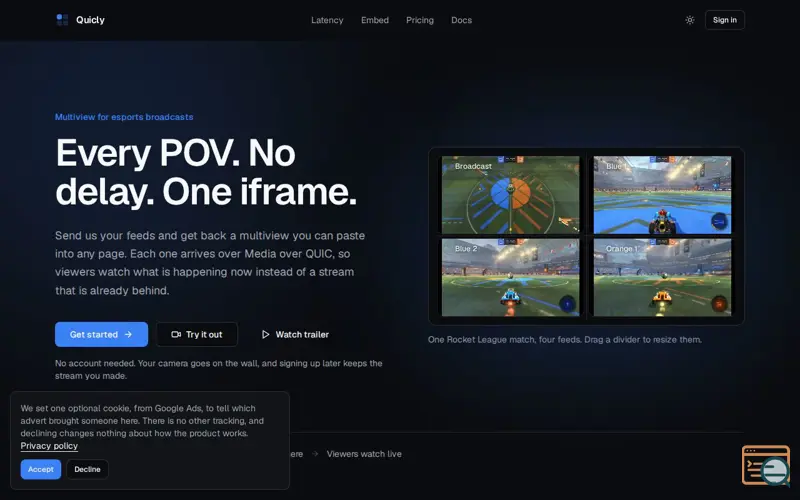 Screenshot of Quicly