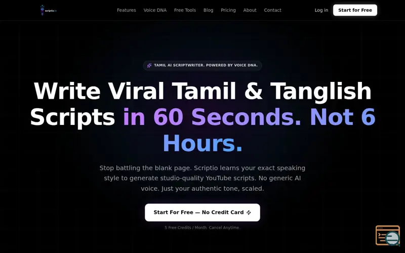 Screenshot of Scriptio