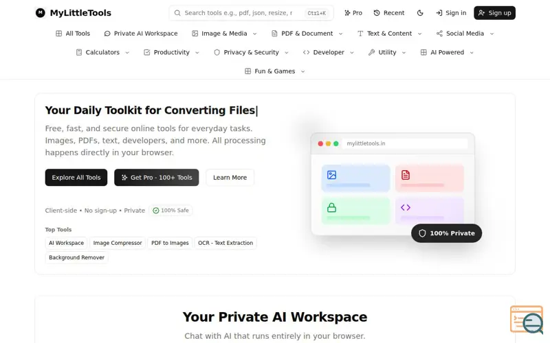 Screenshot of MyLittleTools