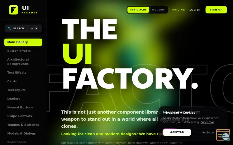 Screenshot of The UI Factory