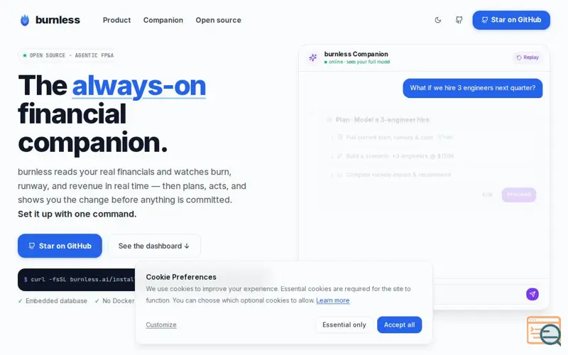 Screenshot of burnless