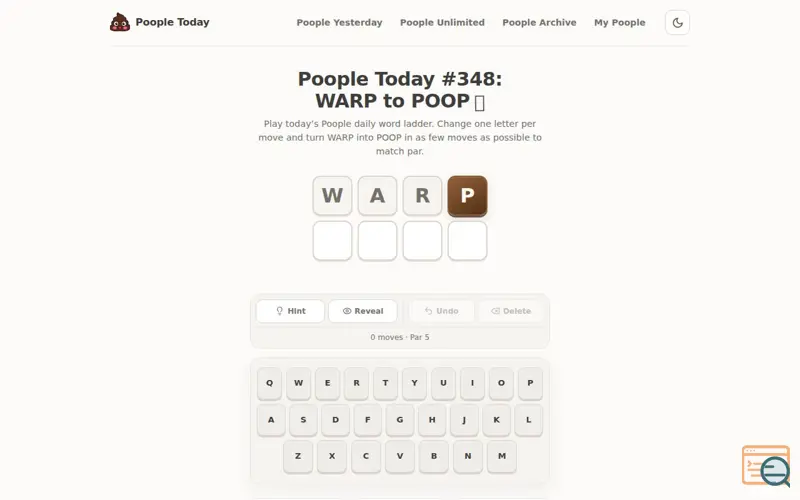 Screenshot of Poople Today