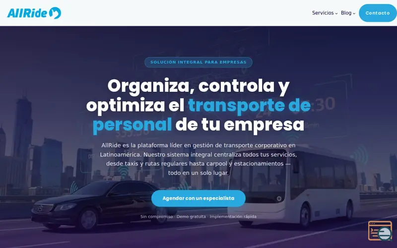Screenshot of La super App de transporte corporativo, a launch using Freshchat