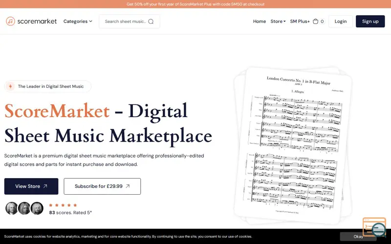 Screenshot of ScoreMarket