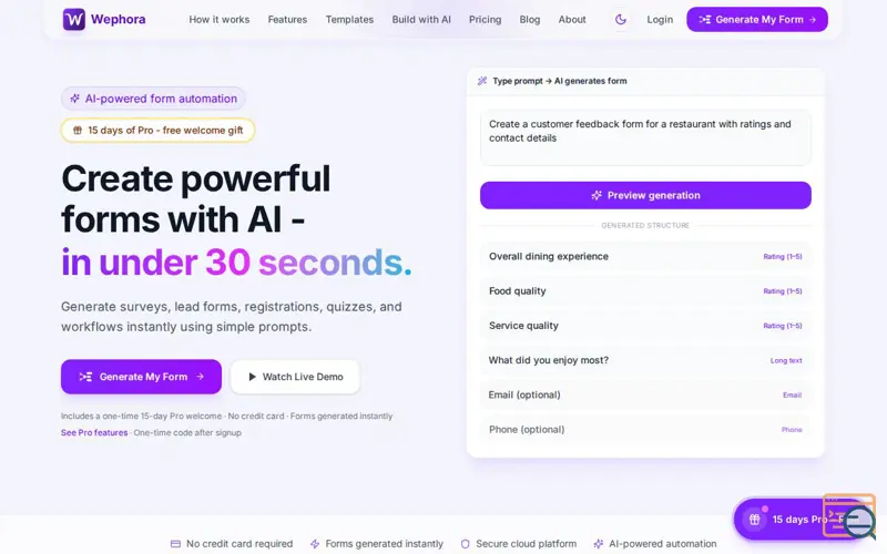 Screenshot of Wephora