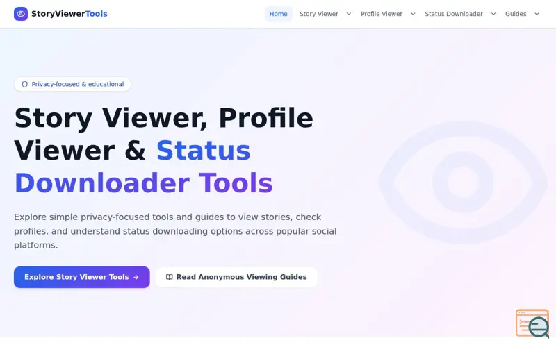 Screenshot of StoryViewerTools