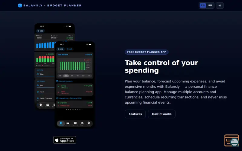 Screenshot of Balansly - Budget Planner