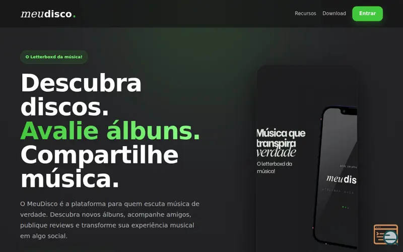 Screenshot of MeuDisco - Music Reviews