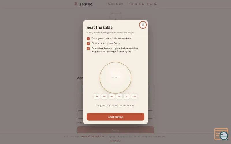 Screenshot of Seated