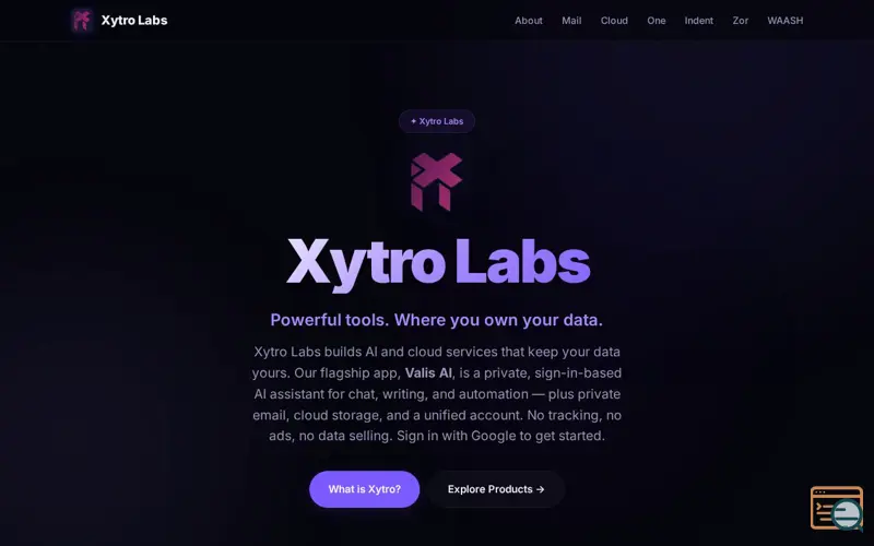 Screenshot of Xytro Labs
