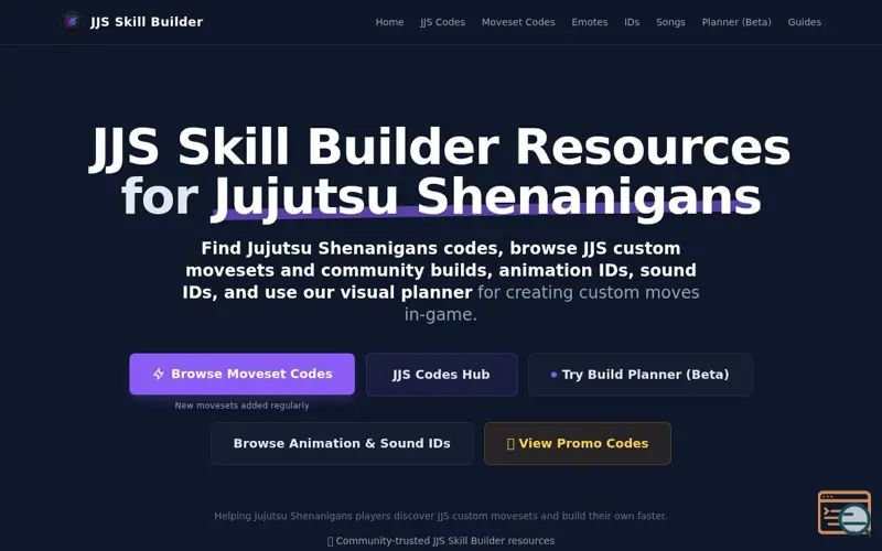 Screenshot of JJS Skill Builder, a launch using Profitable CPM Rate Network