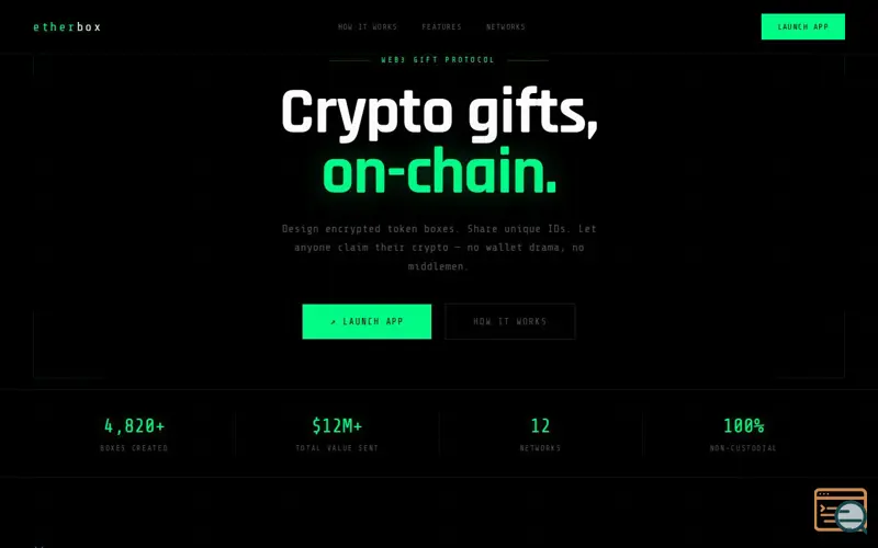 Screenshot of Etherbox - Anti-Sybil Airdrop Tool Goes