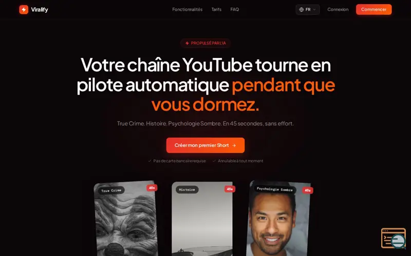 Screenshot of Viralify