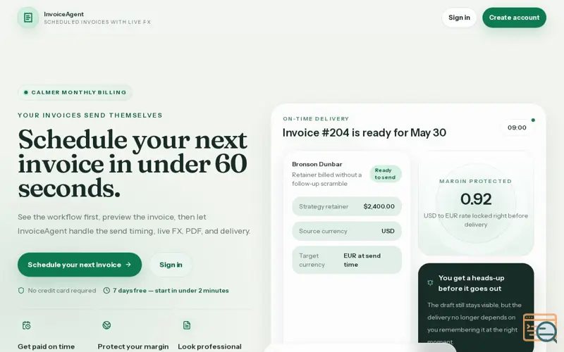 Screenshot of InvoiceAgent