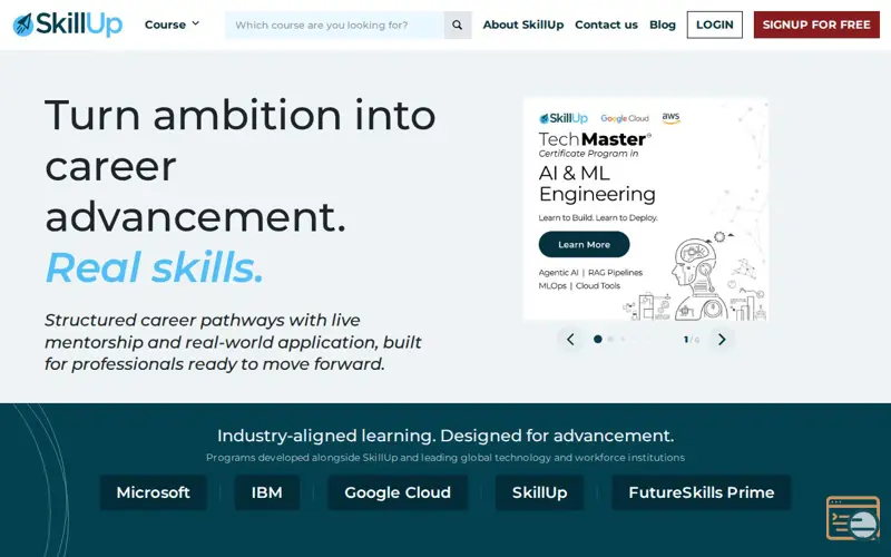 Screenshot of SkillUp Online