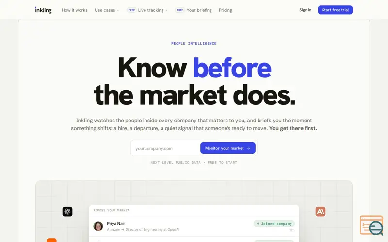 Screenshot of Inkling