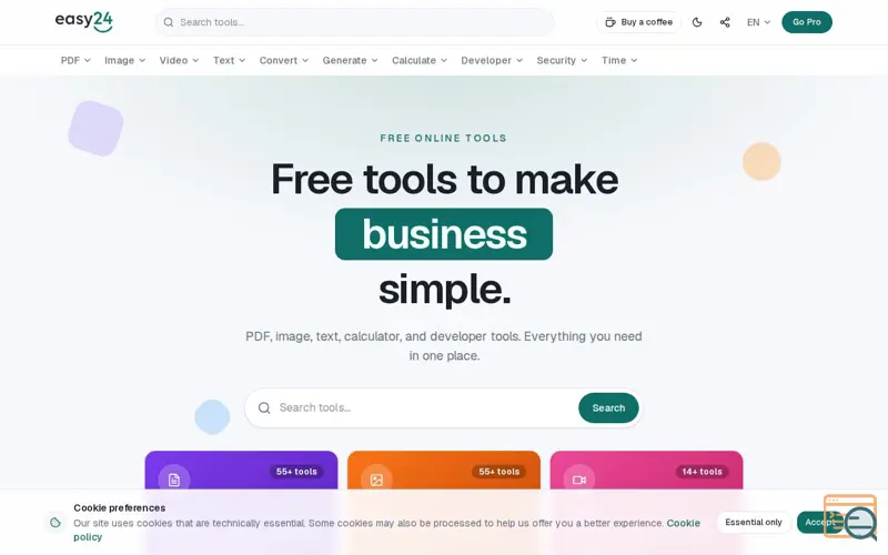 Screenshot of Easy24