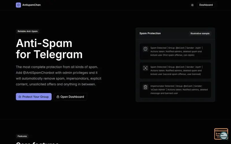 Screenshot of Anti-Spam Chan