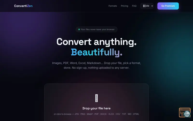 Screenshot of ConvertiZen