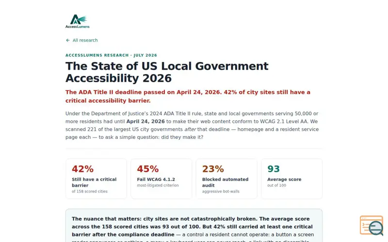 Screenshot of Accesslumens