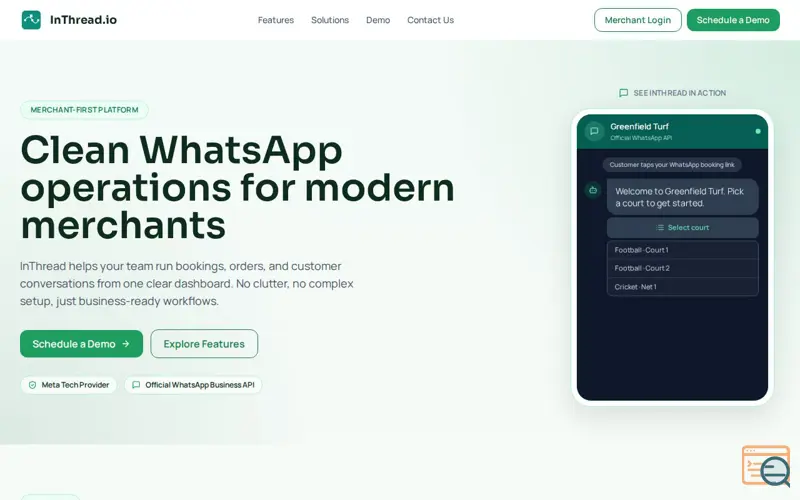 Screenshot of InThread.io Dashboard