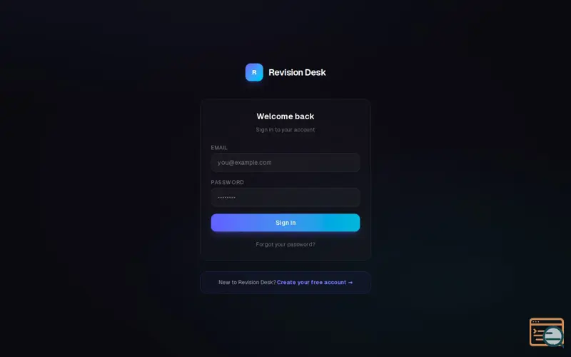 Screenshot of RevisionDesk