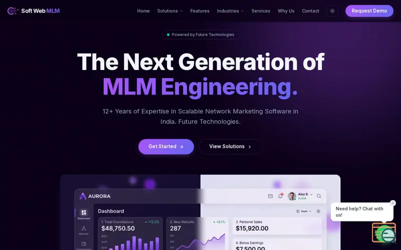 Screenshot of Soft Web MLM