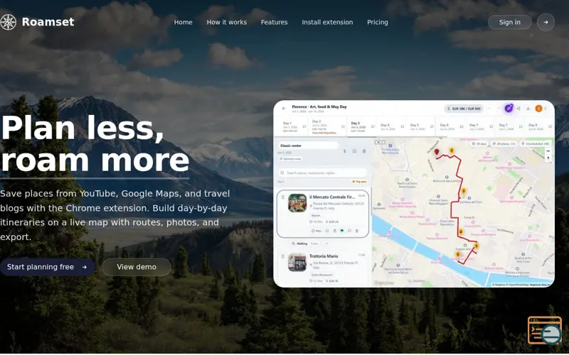 Screenshot of Roamset