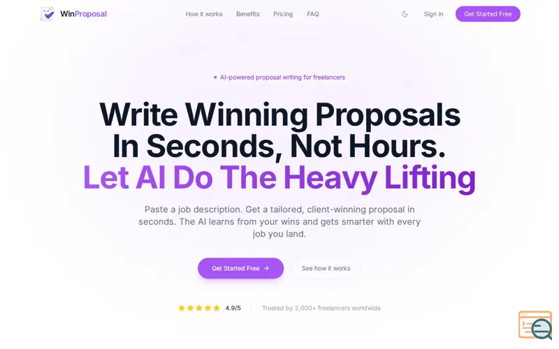 Screenshot of WinProposal