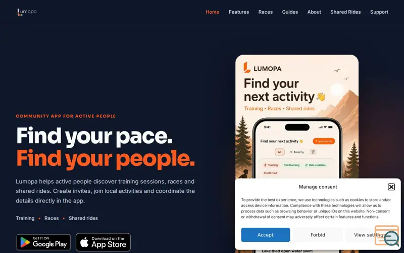 Screenshot of Lumopa