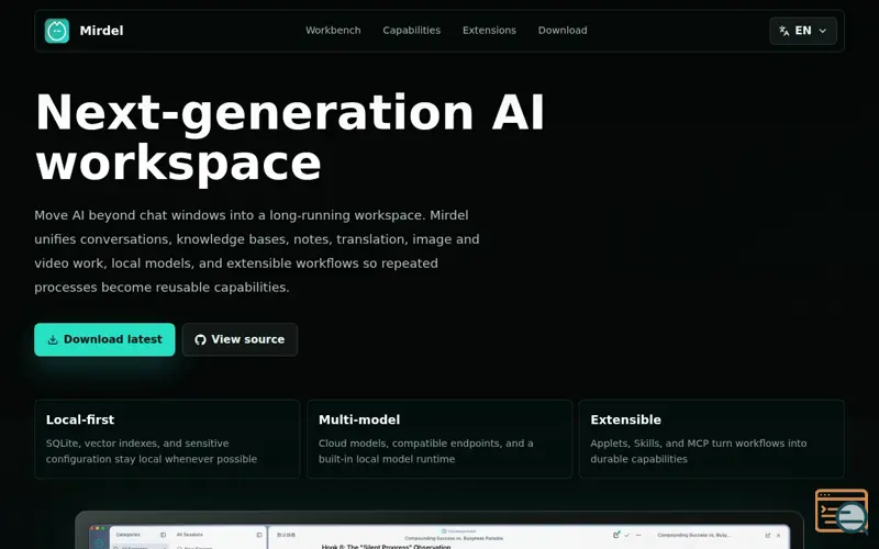 Screenshot of Mirdel