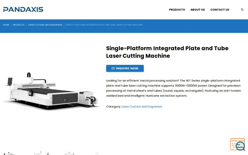 Screenshot of Single-Platform Integrated Laser Cutter
